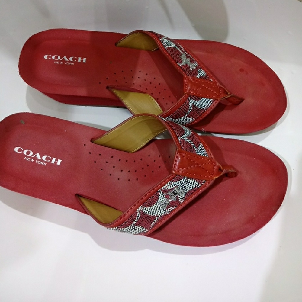 Coach Red Sandals